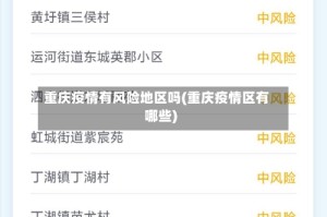 重庆疫情有风险地区吗(重庆疫情区有哪些)