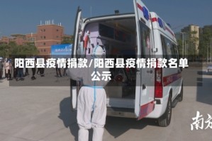 阳西县疫情捐款/阳西县疫情捐款名单公示