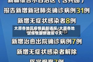 太原各地区疫情最新通报/太原各地区疫情最新通报今天