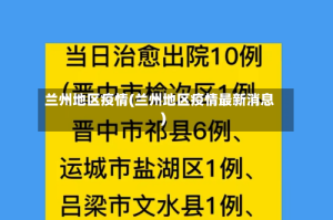 兰州地区疫情(兰州地区疫情最新消息)