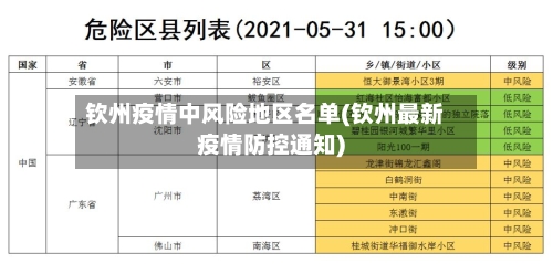钦州疫情中风险地区名单(钦州最新疫情防控通知)-第2张图片