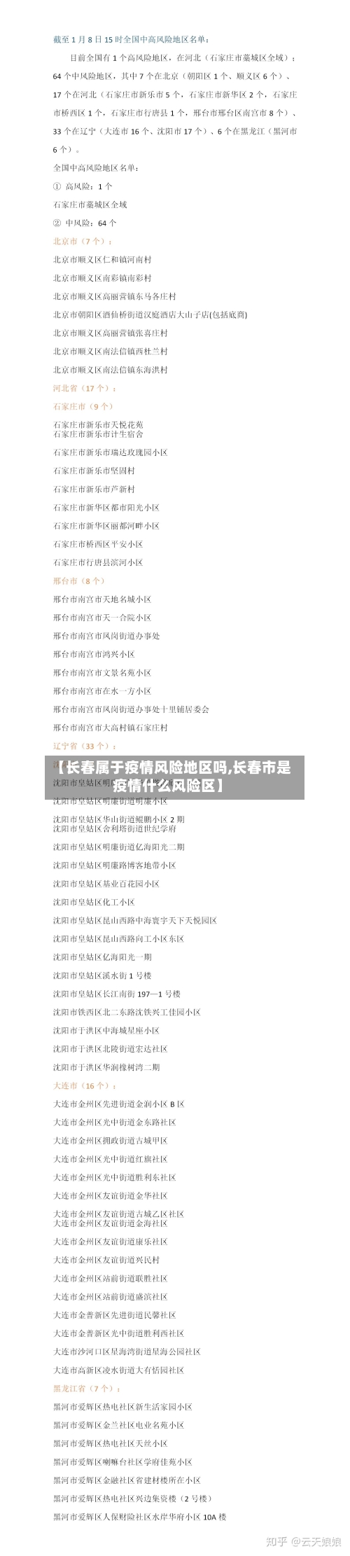 【长春属于疫情风险地区吗,长春市是疫情什么风险区】-第1张图片