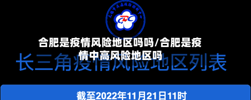 合肥是疫情风险地区吗吗/合肥是疫情中高风险地区吗-第3张图片