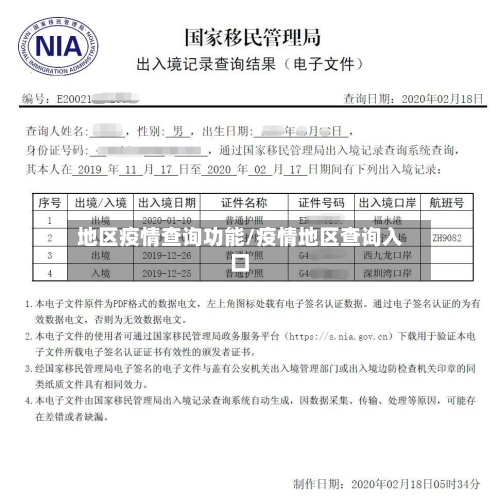 地区疫情查询功能/疫情地区查询入口-第1张图片