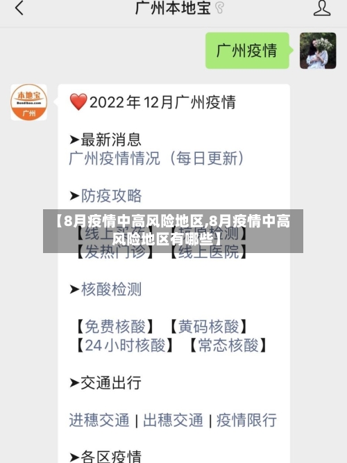 【8月疫情中高风险地区,8月疫情中高风险地区有哪些】-第1张图片